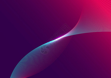 蓝色线摘要紫和粉梯度背景的光线通信技术未来概念图片