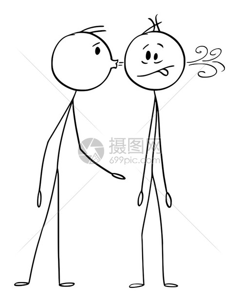 说悄悄话的火柴人