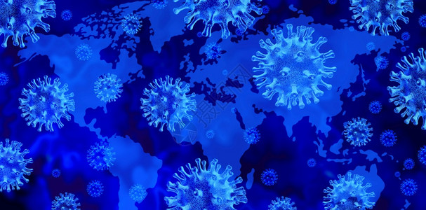 全球科罗纳爆发和新冠19型流感背景如危险的流感菌株病例如3D型疾病细胞的大流行医疗健康风险概念如3D型疾病细胞背景图片