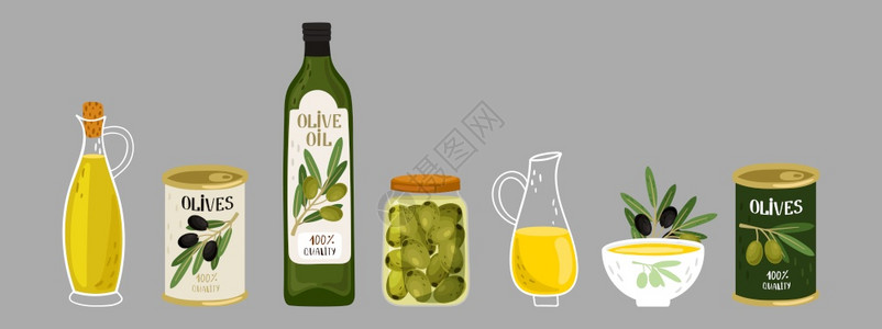 橄榄油树枝瓶子插图橄榄油罐产能瓶和子橄榄产品病媒收集橄榄油瓶子插图图片