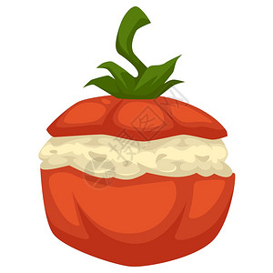 烹调番茄配上大蒜酱孤立的蔬菜盘子食用素用自制品或产素点心农场收获和蛋黄酱或酸奶油图片