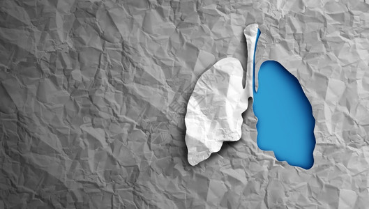 肺部健康和病作为科癌或呼吸系统疾病支气管呼吸或哮喘的道医学输卵管使用3D插图样式背景图片