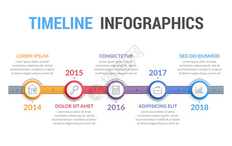 时间线信息图模板 图片