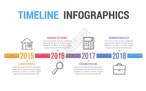 时间线信息图模板 图片