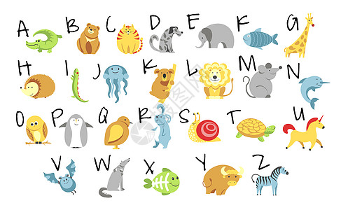 从A到Z的动物字母图片