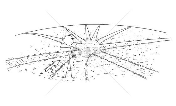 矢量卡通插图说明人或商站在十字路口上选择成功之路决定去哪里矢量卡通说明人或商站在十字路口和选择成功之路上图片