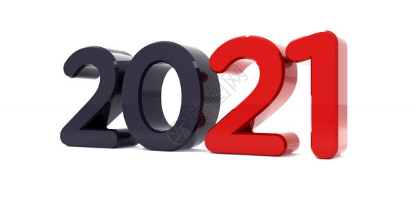 新年快乐201庆祝3D文本红数字日历模板图片