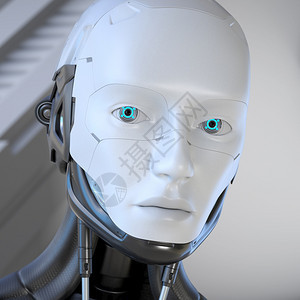 机械器人和头部近身3D插图机器人和头部近身图片