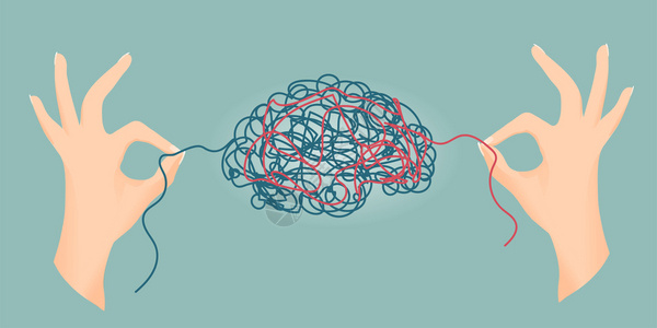 心理问题比喻精神健康心理学家或治疗师精神创伤心理医生的手脑部受创精神失常的治疗和心理图片