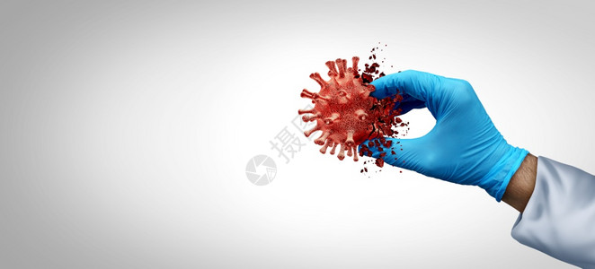 感染治疗以及流或冠状医疗治或疾病控制作为医生对抗传染病原体细胞作为用3D成因进行治疗研究的保健比喻背景图片