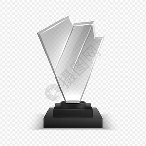 透明奖杯现实的3D冠军奖带复制空间的白玻璃晶体奖现代孤立的创造和科学竞赛或运动比获奖者项矢量模板现实的3D锦标奖创造和科学竞赛或图片