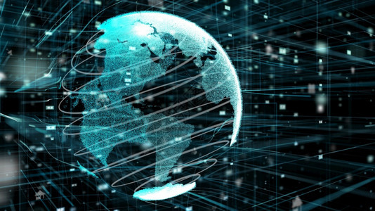 全球在线互联网络和上各种事物的互联网IOT概念在3D提供网络空间计算机图象时所呈现的概念通信和息技术发展促进数字生活方式全球在线图片