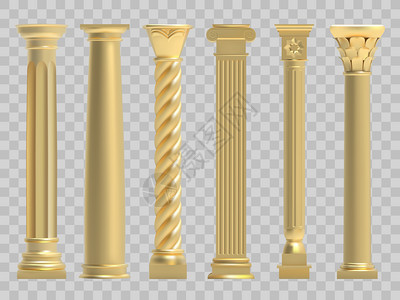 古老的柱子现实金色古希腊代柱子经典的历史柱子古老的金色建筑质柱子插图古老的金色希腊代柱子老的历史柱子古老的金质建筑柱子插图古代建图片