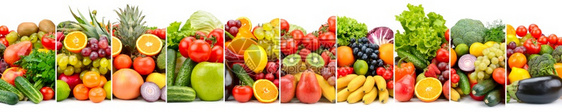 蔬菜水果和以垂直线分隔白开图片