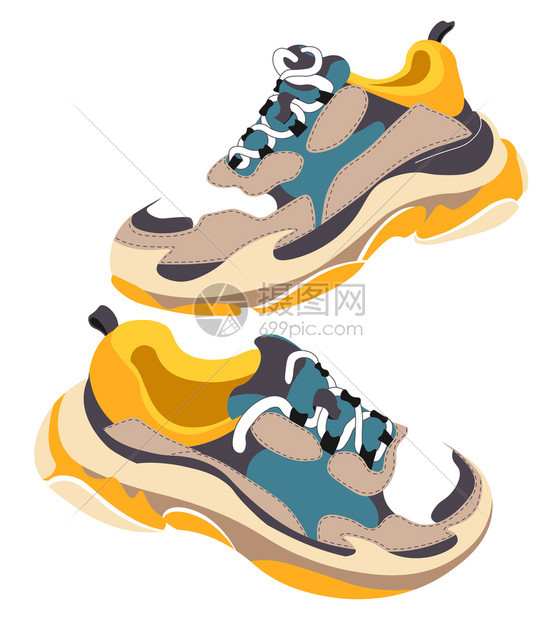 用于培训和体育锻炼的Trindy运动鞋配有彩色带和皮革的单用于跑步街道风格和时尚服装的运动平板病媒用于培训的时装运动鞋用于培训的图片