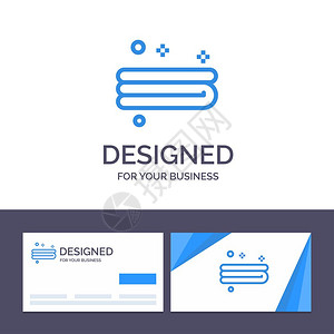 卫生间设计创意商卡和Logo模板清洁毛巾矢量说明背景