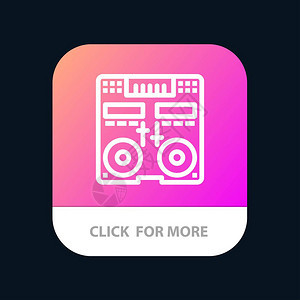 CdConsoleDeckMixer音乐移动应用程序按钮Android和IOS线路版本技术高清图片素材