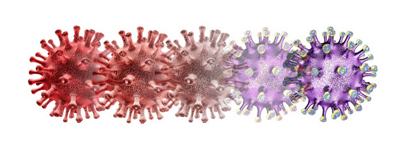 变异概念和新的冠状b17变异爆发或共生19细胞突变和流感背景如危险的流感菌体健康风险如3D型疾病细胞图片