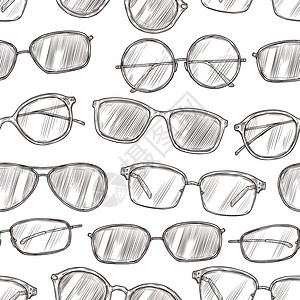 浅沙太阳镜无缝图案手画海滩眼镜80向量反纹案说明太阳眼镜和草图案太阳镜无缝图案说明太阳眼镜和图案太阳镜无缝图案图片