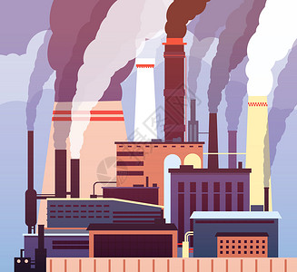 工厂排放有毒气体污染图片