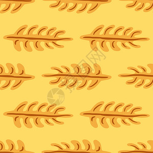 秋东风无缝图案以橙色调简单设计用于织布设计纺包装封面矢画图示图片
