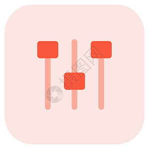 红色音乐应用程序均衡器矢量设计元素图片