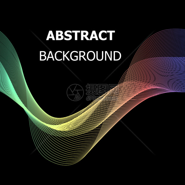 彩色抽象线条背景图片