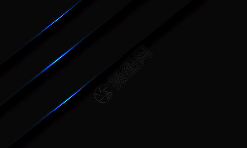 黑色的三重蓝光阴影线摘要空白间设计现代未来技术背景矢量说明背景图片