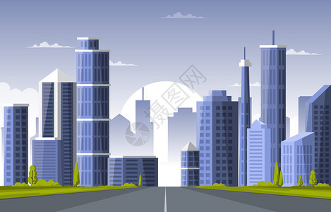街头城市建筑风景天线商业说明图片