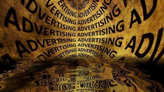 广告公司水中反映的广告格朗文本背景
