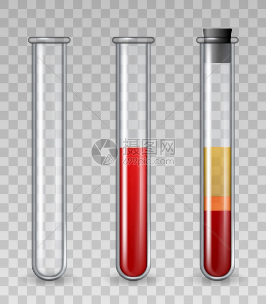 带血液的试验管现实玻璃医疗管装满红色细胞血浆丰富的小板PRP皮肤治疗矢量组说明药理学和治疗科化的试验管有血液的试验管现实玻璃医疗图片