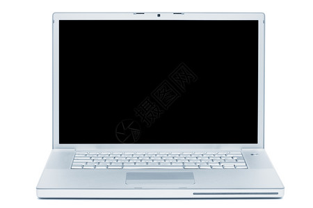 白色背景的新笔记本电脑图片