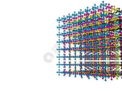 抽象CMYK形状背景3d图片