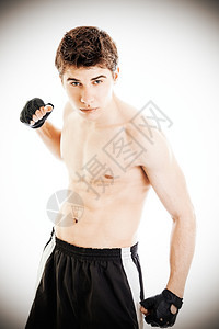 强壮英俊的年轻拳手图片