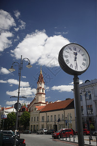 古城维尔纽斯镇立陶宛波罗的海州教堂和约翰尼斯图片