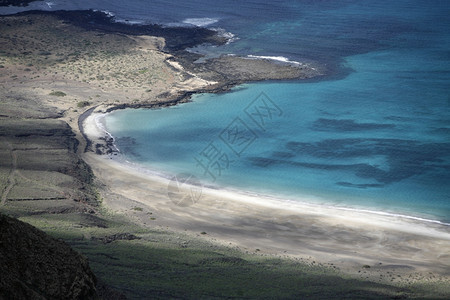 从MiradordelRio的观点来看格拉西奥萨岛位于大洋班牙加那利群岛的兰萨罗特大西洋班牙加那利群岛的兰萨罗特图片