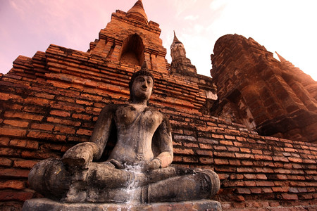 摩诃寺位于泰国素可泰省素可泰历史公园位于泰国曼谷北部东南亚图片