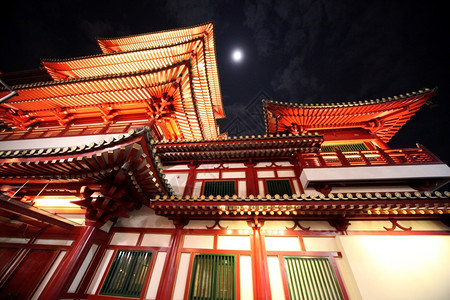 东南亚新加坡市中华镇传统国寺庙图片