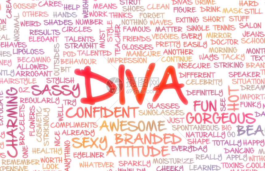 Diva疯狂态度作为一种艺术概念图片