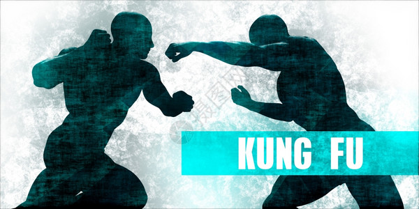 Kungfu战斗艺术自保卫训练概念背景图片