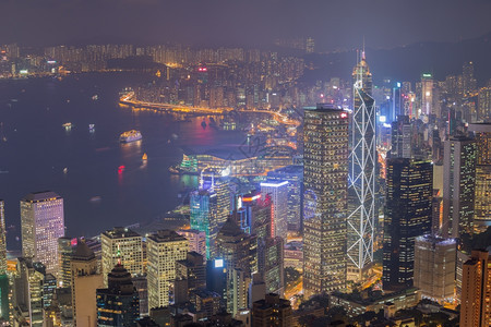 香港夜市峰的风景图片