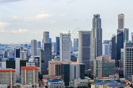 白天的城市新加坡城市的景色背景