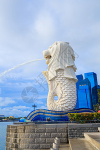 新加坡市Merlion公园高清图片