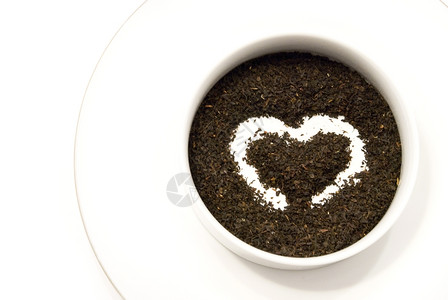 白孤立的茶心图片素材