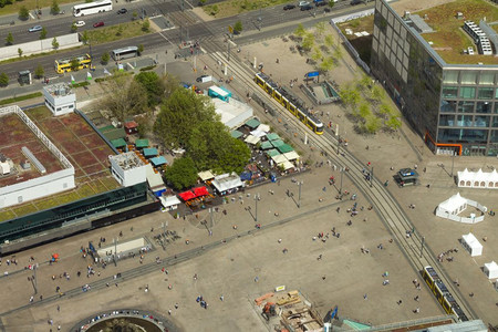柏林亚历山大广场公共的空中景象图片
