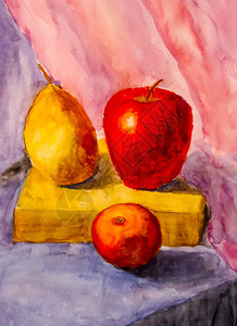 桌上有梨子和苹果桌上还有梨和苹果图片