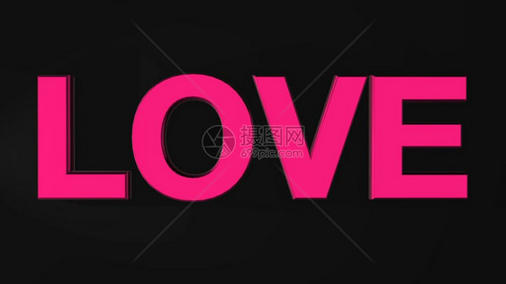 三维字词在黑暗背景上的爱三维字词在黑暗背景上的爱3D图片