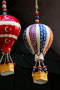 由粘土制成的热气球模型装饰供市场销售图片