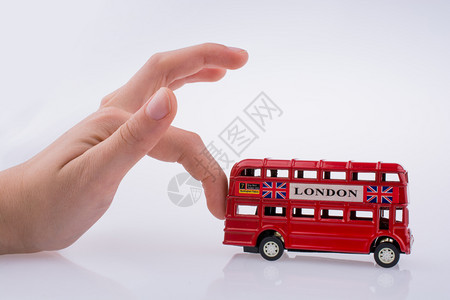 伦敦公交车和手图片