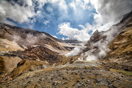 堪察卡的自然景观和卡姆的美堪察卡半岛的风景和美背景图片